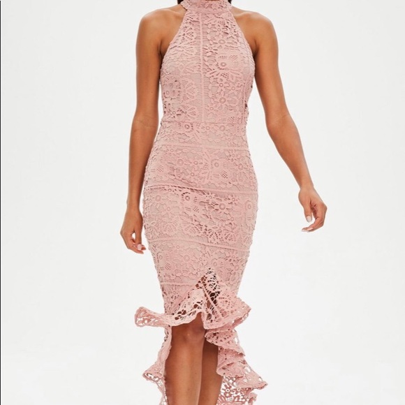 baby pink fishtail dress
